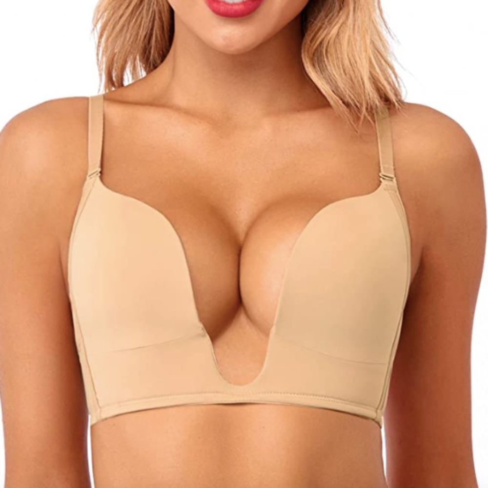 Nude  Deep Plunge Bra